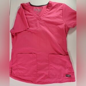 Grey’s Anatomy Signature Pink Scrub Top Women’s Size Medium